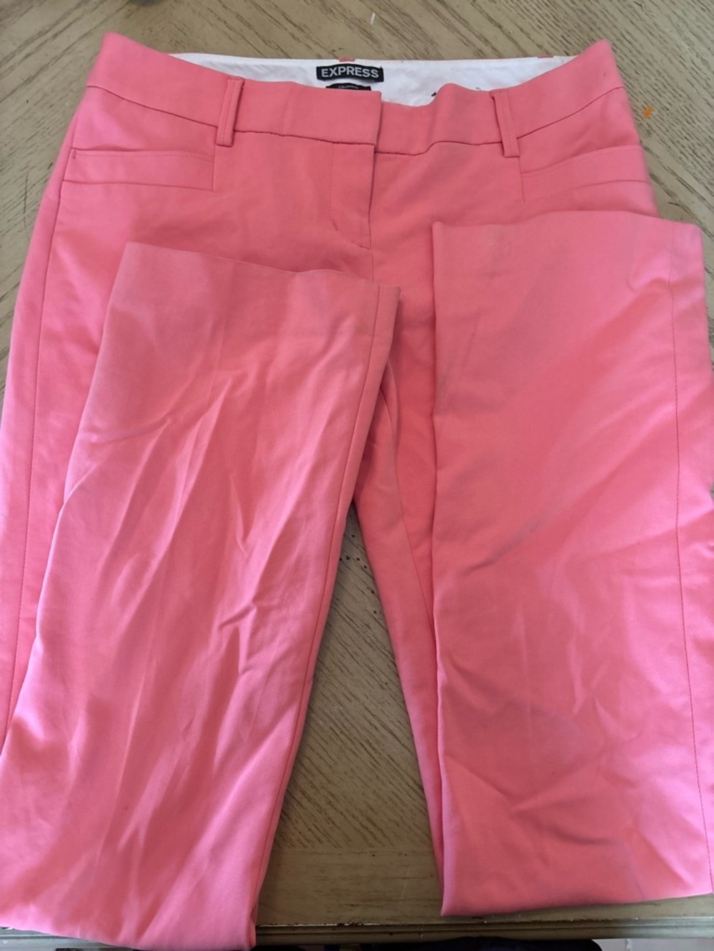 Express Pink Slim Ankle Trousers